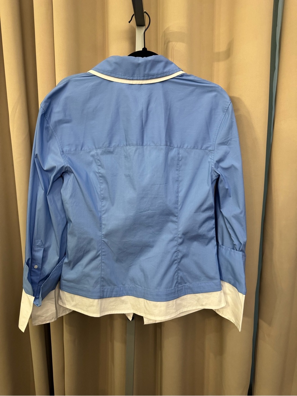 Veronica Beard Bonnie Layered Cotton Blend
Button-Up Shirt - Picture 4 of 6